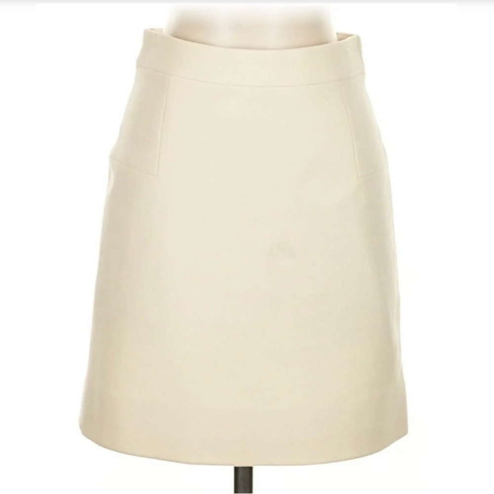 NWT J. Crew Cream A-Line Skirt